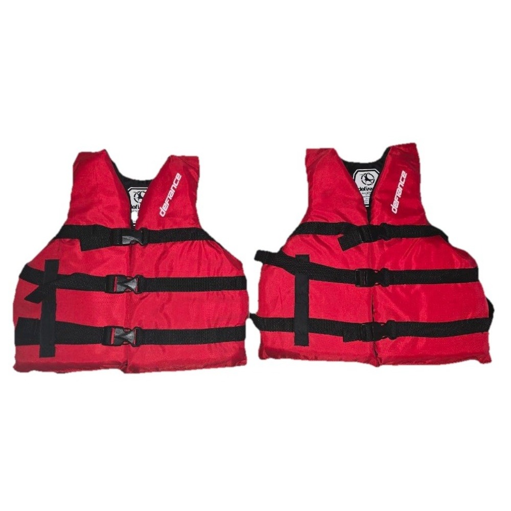 Defiance Life Jacket Watersports Floatation Life Vest Youth 50-90 lbs NEW 2pc